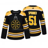Maglia Hockey Donna Boston Bruins Ryan Spooner Autentico Giocatore Nero