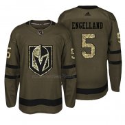 Maglia Hockey Vegas Golden Knights Deryk Engelland Salute To Service Verde Militare