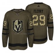 Maglia Hockey Vegas Golden Knights Marc Andre Fleury Salute To Service Verde Militare