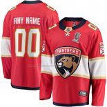Maglia Hockey Florida Panthers Home 2024 Stanley Cup Champions Breakaway Personalizzate Rosso