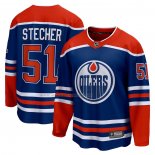 Maglia Hockey Edmonton Oilers Troy Stecher Home Premier Breakaway Blu