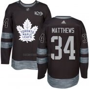 Maglia Hockey Toronto Maple Leafs Auston Matthews 1917-2017 100th Anniversario Nero