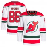 Maglia Hockey New Jersey Devils Jack Hughes Autentico 2022-23 Bianco