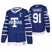 Maglia Hockey Toronto Maple Leafs John Tavares Throwback Autentico Blu
